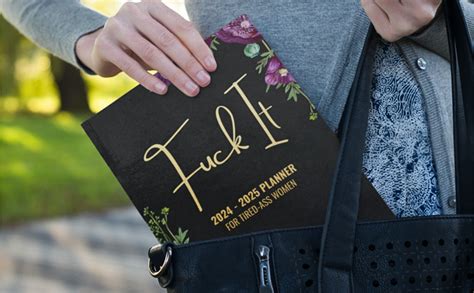 Fuck It Planner Funny Gag Gifts For Women Month Year Unique White Elephant Presents