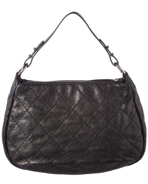 Chanel Soft Black Leather Hobo Bag Iucn Water