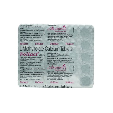 Foliact Tablet S Price Uses Side Effects Composition Apollo