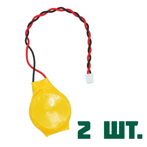 2 шт., Батарейка CMOS CR2032 c коннектором на проводе 02K6541 для биоса ...