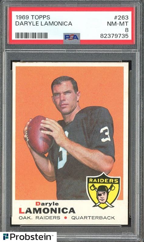 1969 Topps Football 263 Daryle Lamonica Oakland Raiders Psa 8 Nm Mt Ebay