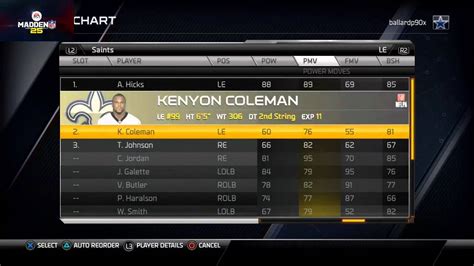 Madden 25 Tips How To Set Up Your Depth Chart In Madden 25 Saints Depth