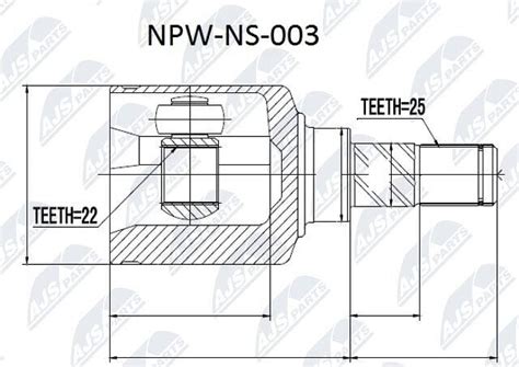 Drivknut, drivaxel NTY NPW-NS-003, Från 647 kr