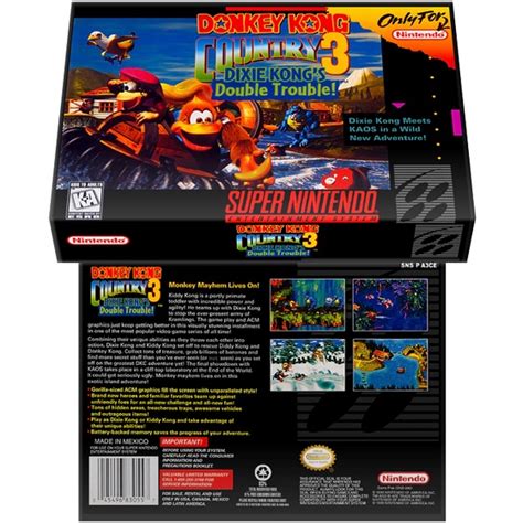 Caixa Box De Cartucho De Super Nintendo Donkey Kong Country Dixie