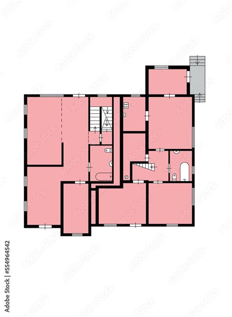 floor plan overhead top view architect designer concept idea