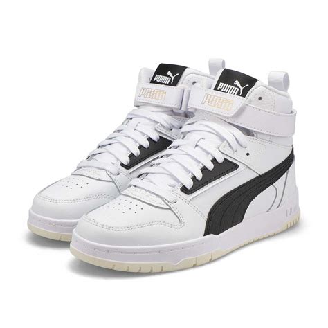 Puma Kids' RBD Game Jr Sneaker - White/Black/ | SoftMoc.com