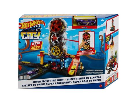 Hot Wheels City Super Twist Tire Shop Playset Toys From Toytown UK