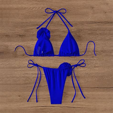 Ladigasu Swim Suits For Women Women S Piece Rose Bikini Swimsuit Spaghetti Strap High