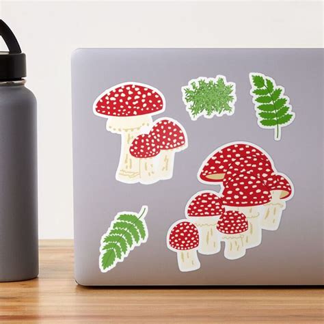 Red Mushroom Amanita Muscaria Pack Sticker For Sale By