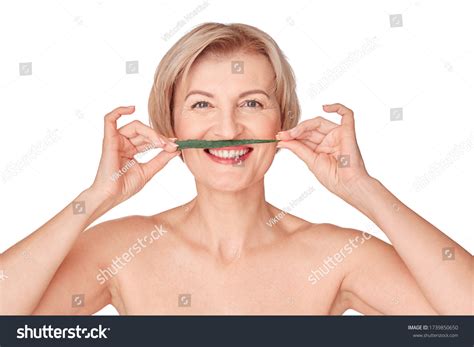 Naked Mature Woman Standing Isolated On Stock Photo Edit Now 1739850650