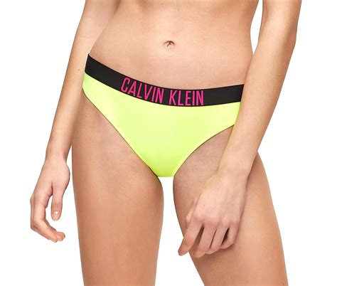 Dámské plavky Calvin Klein KW CLASSIC BIKINI neon zelená Calvin Klein Akce a slevy