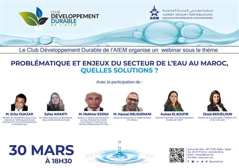 Problématique Et Enjeux Du Secteur De Leau Au Maroc Quelles Solutions