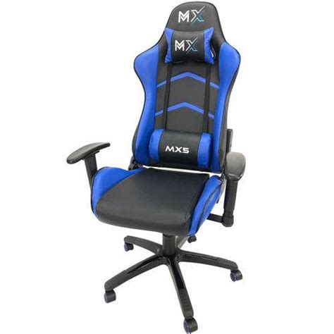 Cadeira Gamer Mx Giratoria Preto E Azul Mymax