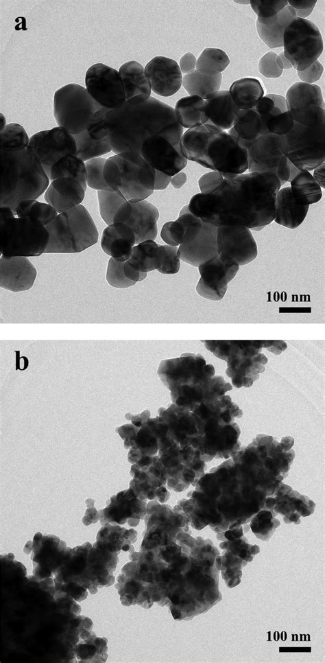 Transmission Electron Microscopy Images Of A ZnO And B YZO