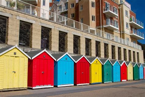 Beach Huts In A Row Stock Image Image Of Blue Huts 172653007