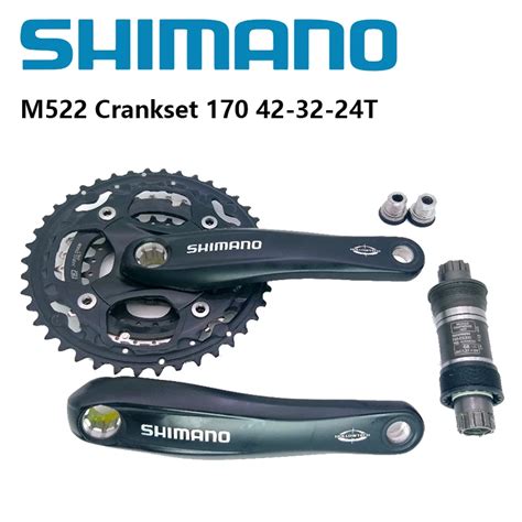 Shimano FC M522 3x10s 170mm 42 32 24T Crankset With ES300 113mm Bottom