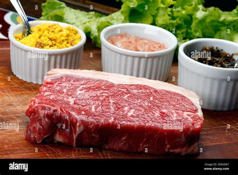 sirloin steak raw stock photo alamy