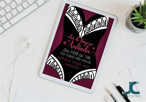 Convite Digital Chá de Lingerie Elo Produtos Especiais