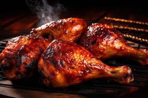 Premium Ai Image Bbq Chicken Drumsticks With Grill
