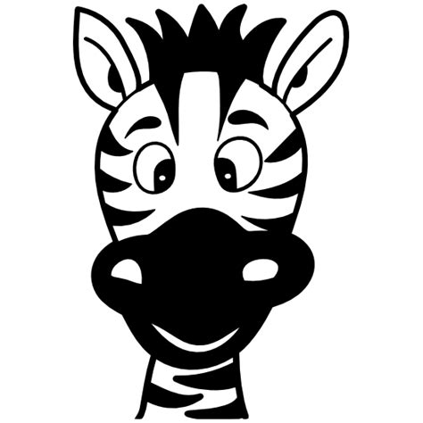 Cute Zebra Face Sticker