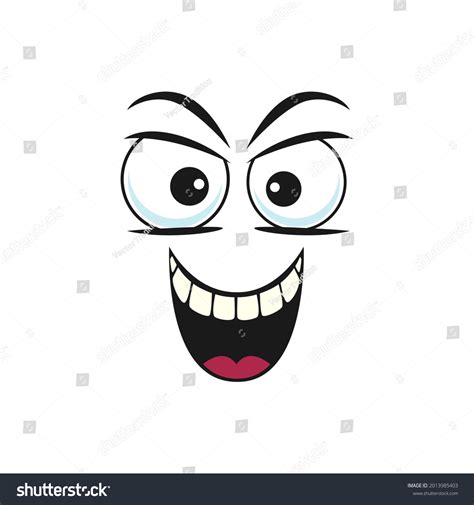 Wrathy Sad Emoticon Unkind Vicious Face Stock Vector Royalty Free