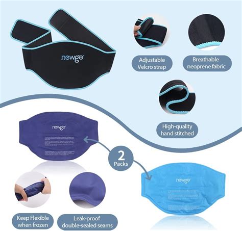 Newgo Gel Ice Pack Pack For Back Pain Relief Hot Cold Packs Belt For Injuries Sciatica
