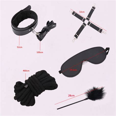 10 Pcs Set Sex Toys For Women Leather With Plush Handcuffs Whip Nipple Clamps Rope Bdsm Bondage