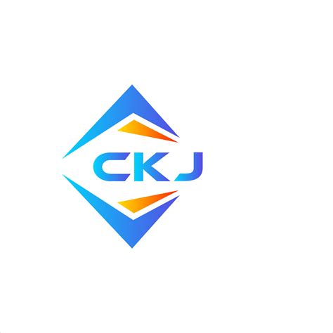CKJ abstract technology logo design on white background. CKJ creative ...