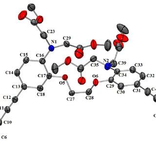 Molecular Structure Of A Showing The Atom Numbering Scheme With The