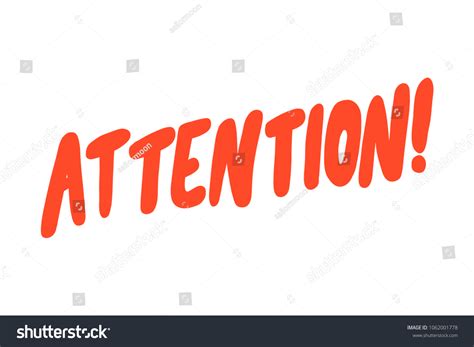 Attention Sticker Social Media Post Vector Stock Vector (Royalty Free ...
