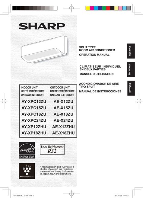 SHARP AY-XPC12ZU OPERATION MANUAL Pdf Download | ManualsLib