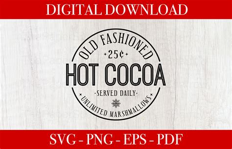 Hot Cocoa Bar Svg Cut File Design For Cricut And Silhouette Etsy
