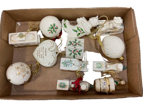 Lot 12 Lenox Christmas Ornaments