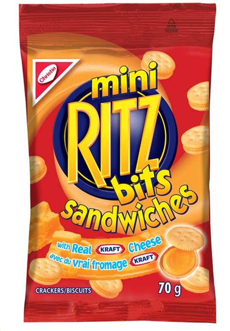 Snack Ritz Cheese Bits Sandwiches - 12/BOX (3) (00277) (SRP $1.49/bag) - Kays Wholesale INC