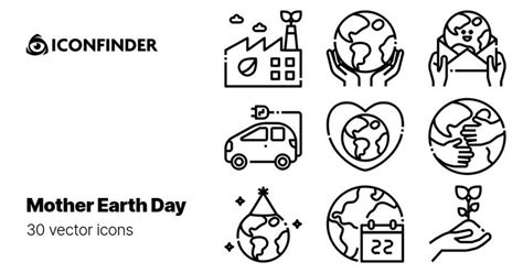 The Mother Earth Day Icon Set