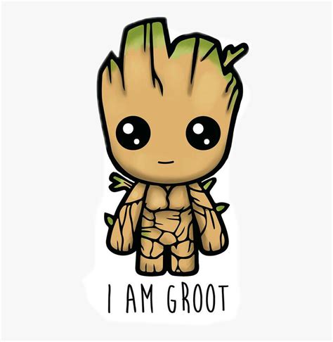 Am Groot Cute Baby Groot Guardians Clipart Png Download Drawings