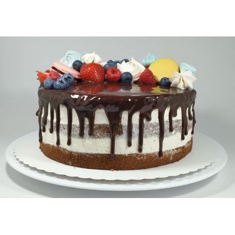 Bezlakt Zov Vanilkov Semi Naked Dort S Makronkami Pusinkami A Erstv M Ovocem