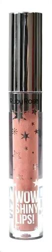 Gloss Labial Wow Shiny Lips Ruby Rose Hb Cor Nude Rosado Mercadolivre