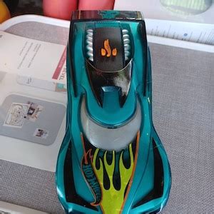 Hot Wheels Toy State Hyper Racer Car Flashing Lights Sounds Green Blue Etsy