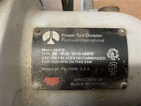 Rockwell Miter Saw Legacy Auction Company