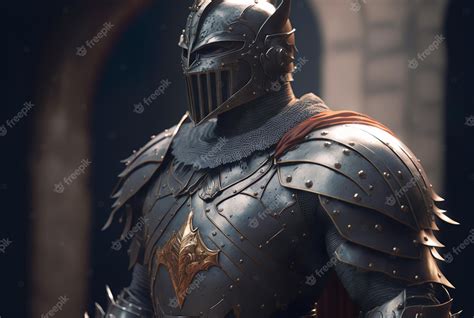 Premium Photo Fantasy Knight Full Body Medium Dragon Style Armor