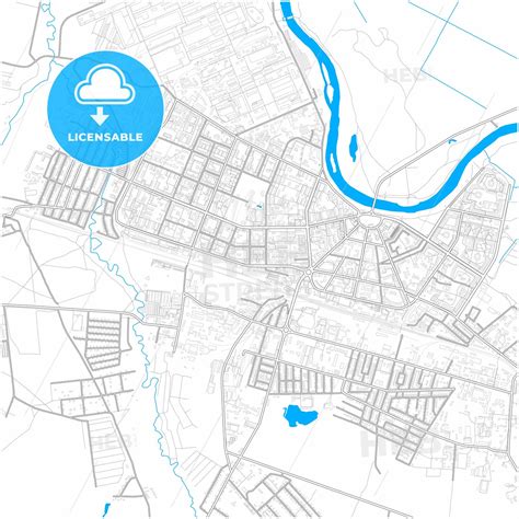 glazov udmurt republic russia city map high resolution roads hebstreits