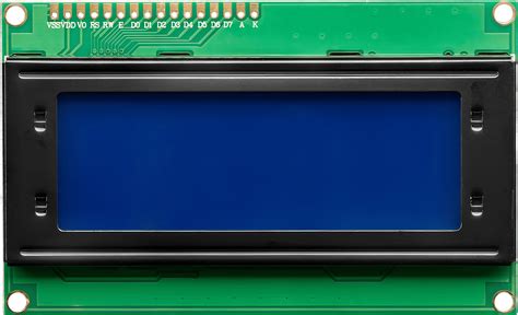 A close-up image of the HD44780 LCD (20×4), showcasing its ability to ...
