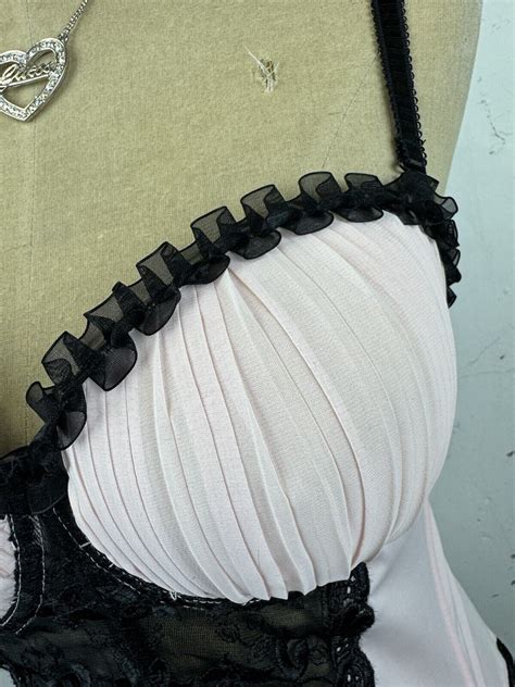 Pink Lace Sheer Crop Babydoll Lingerie Babydoll Fairy Gem