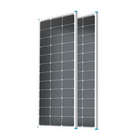 Panneau Solaire 200w 12v Module Monocristallin 2 X Plaques Solaires 100w Haute Efficacité Pour