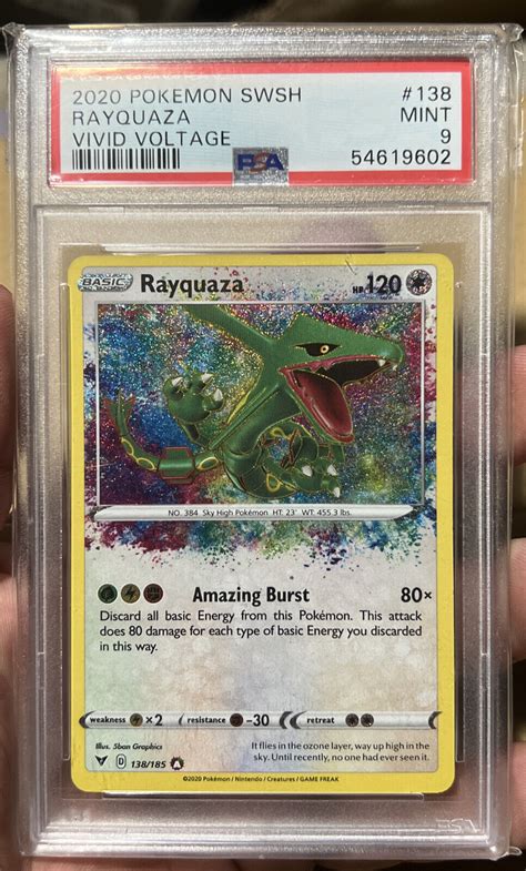 2020 Pokemon Vivid Voltage Rayquaza Amazing Rare 138 185 PSA 9 MINT EBay