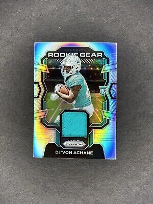 2023 Panini Prizm Devon Achane Rookie Gear Silver Patch RC Rookie