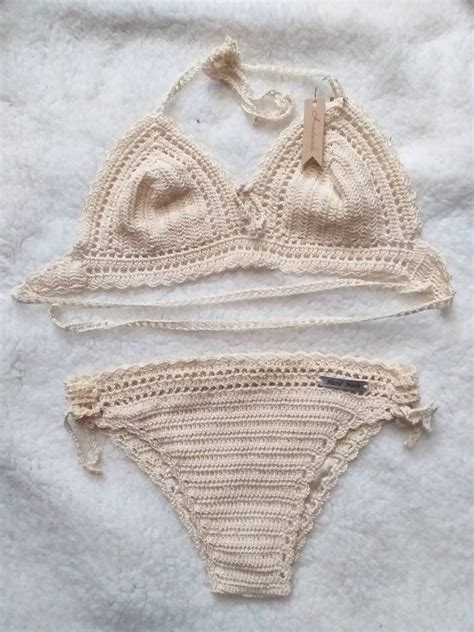Häkel Häkel Bikini Handgefertigt Bikini Handgefertigt Bralette Boho Hippie handgefertigt
