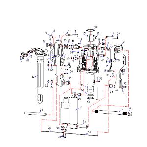 Motor De Popa Hidea 40 HP 40 FFEL S T YMH Vista Explodida Virabrequim