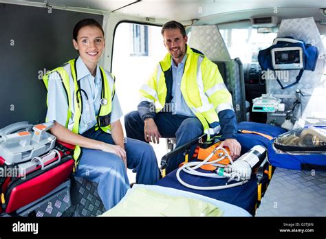 Portrait Of Ambulance Crew Stock Photo Alamy